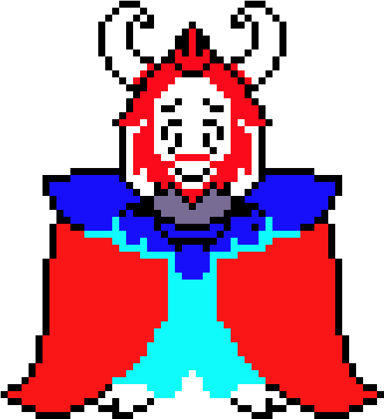 Asgore - Undertale Asgore Pixel Art Clipart (600x770), Png Download