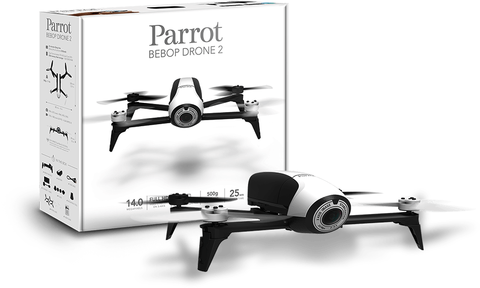Bebop 2 Drone - Drone Parrot Bebop 2 White Clipart (986x714), Png Download