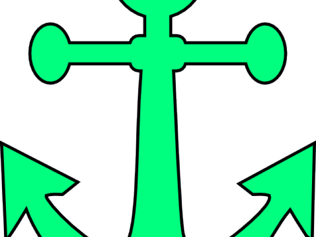 Anchor Cliparts - Green Anchor Clip Art - Png Download (640x480), Png Download