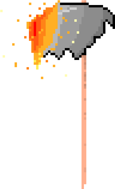 Doom's Fiery Battleaxe Clipart (570x790), Png Download