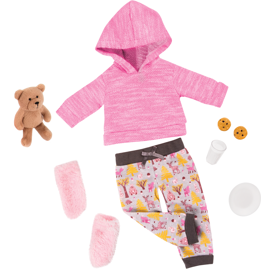 Bear Hugs - Our Generation Dolls Pajamas Clipart (1050x1050), Png Download