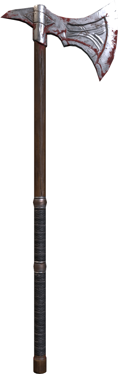 Bloody Battleaxe - Pollaxe Clipart (1200x1500), Png Download