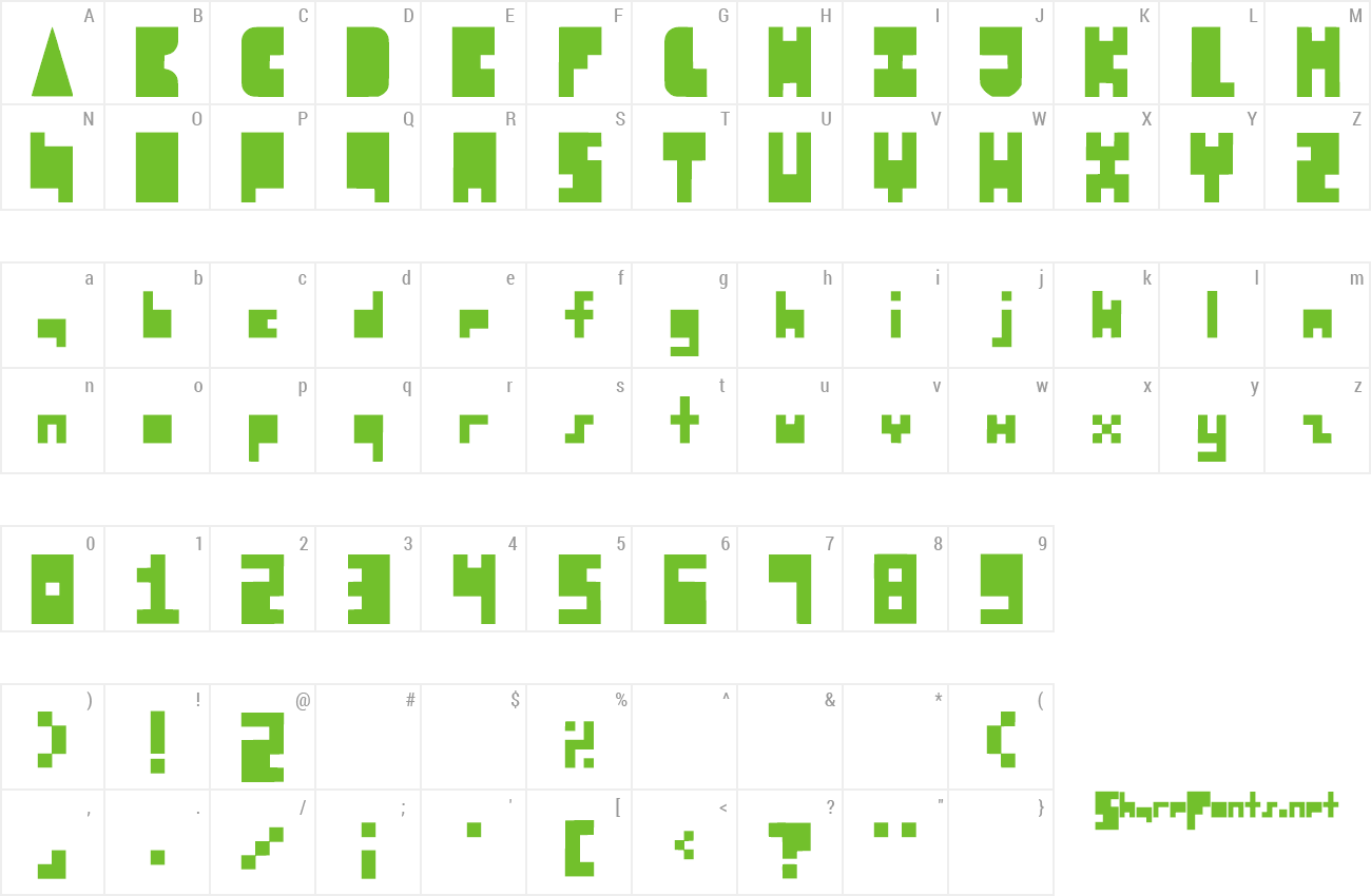 Font 8-bit - 8 Bit Block Letter Font Clipart (1300x850), Png Download