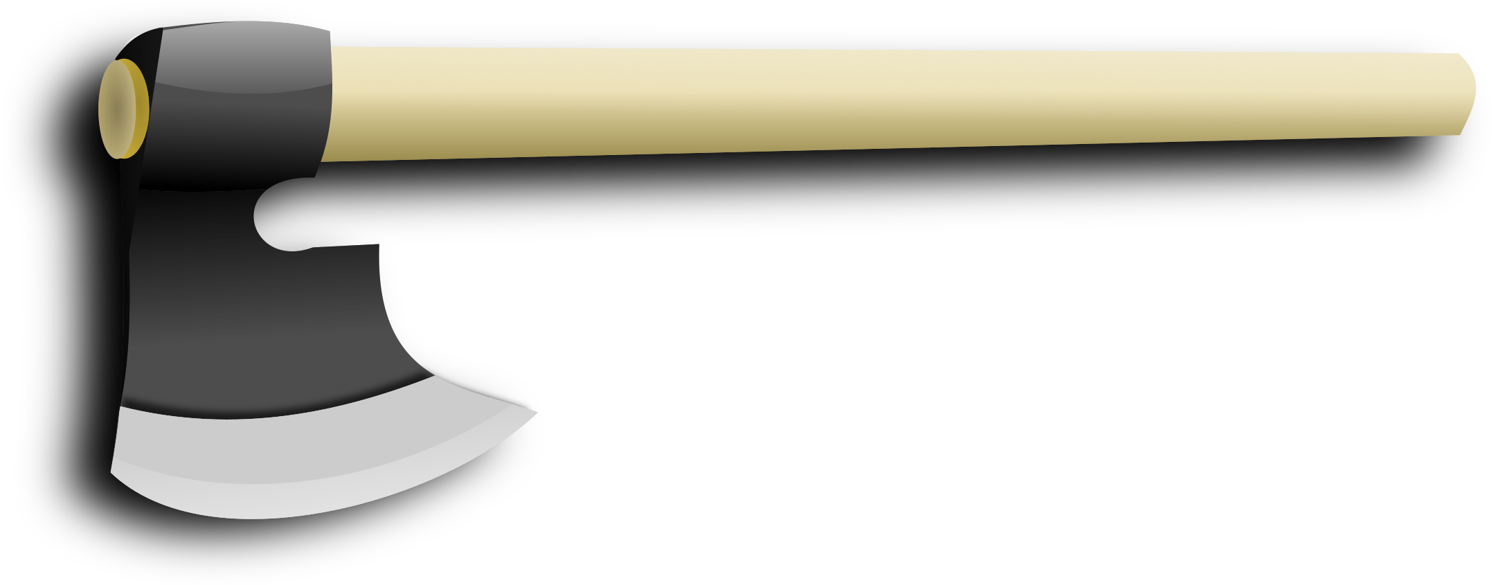 Clipart - Axe Clipart - Png Download (2400x1067), Png Download