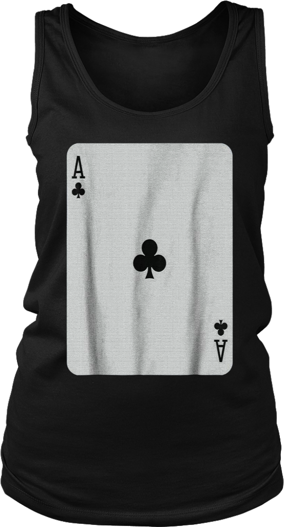 Ace Of Clubs T Shirt Poker Pro Luck Player Winner Costume - T-shirt Clipart (1024x1024), Png Download