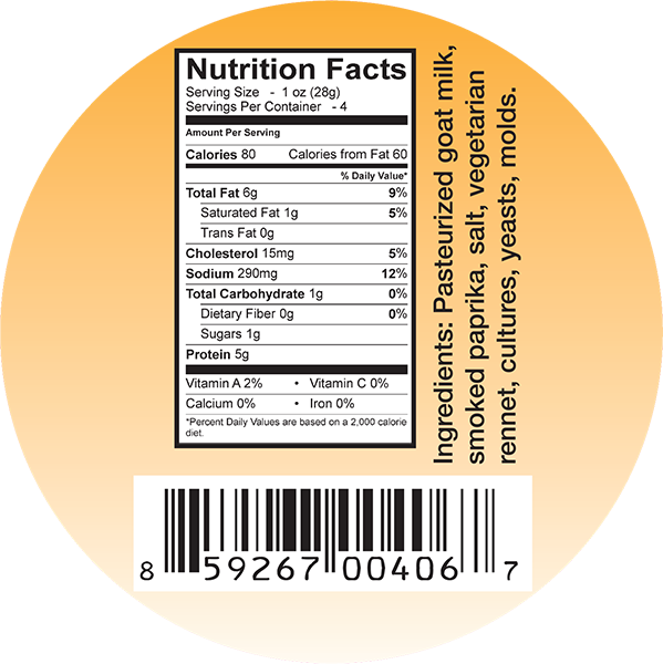 Goat Milk Cheese Ingredient Label - Bomb Burrito Nutrition Facts Clipart (599x600), Png Download