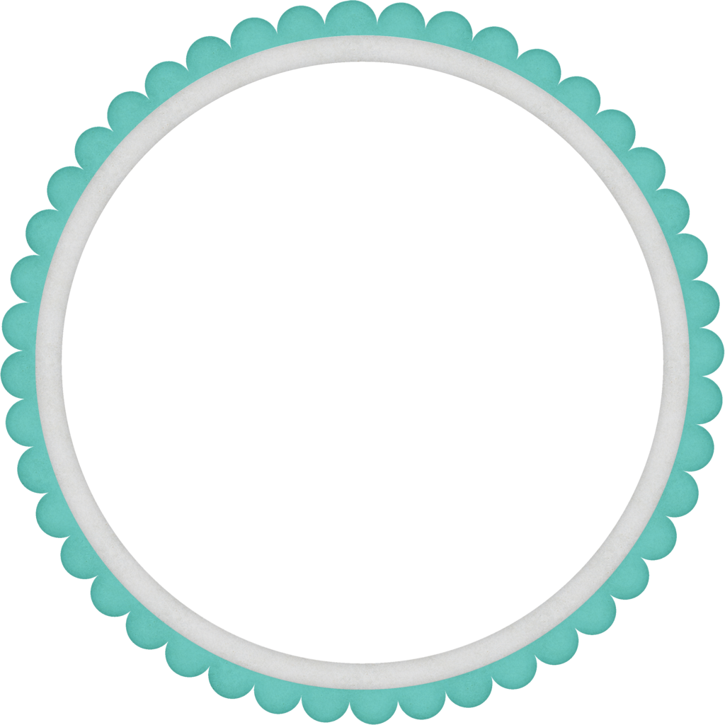 Turquoise Frame Transparent Background Png - Simple Circle Border Png Clipart (1024x1024), Png Download