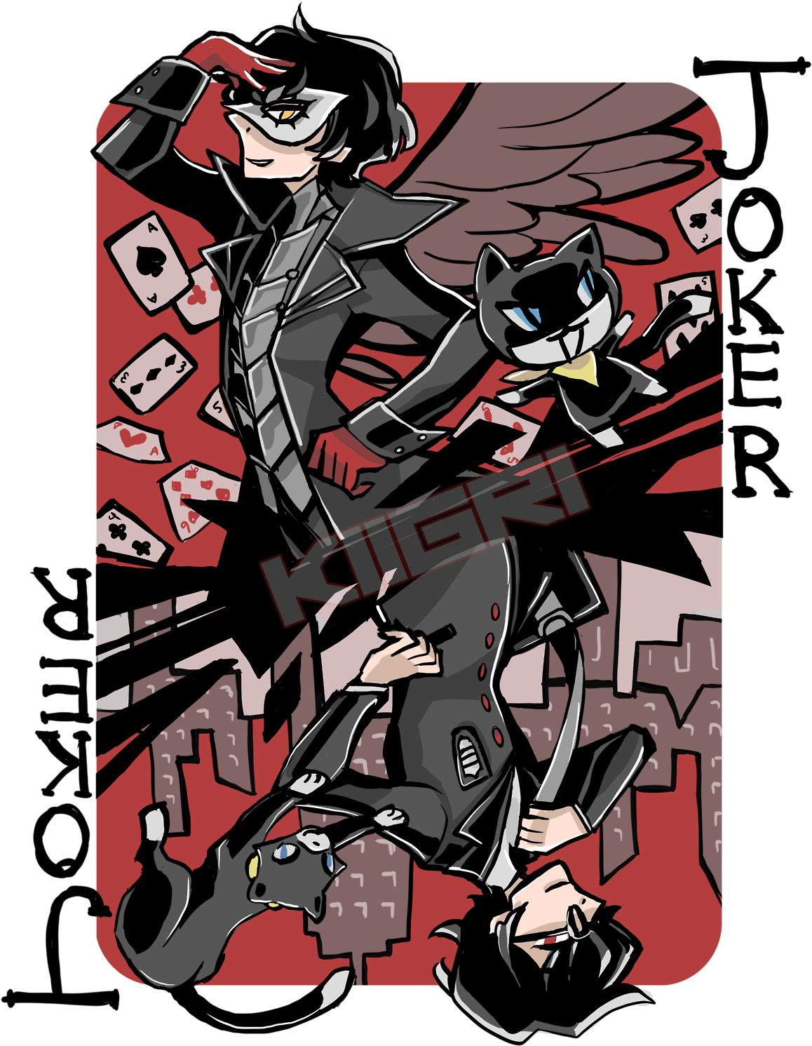 Persona 5 Print For Cpac - Cartoon Clipart (1280x1600), Png Download