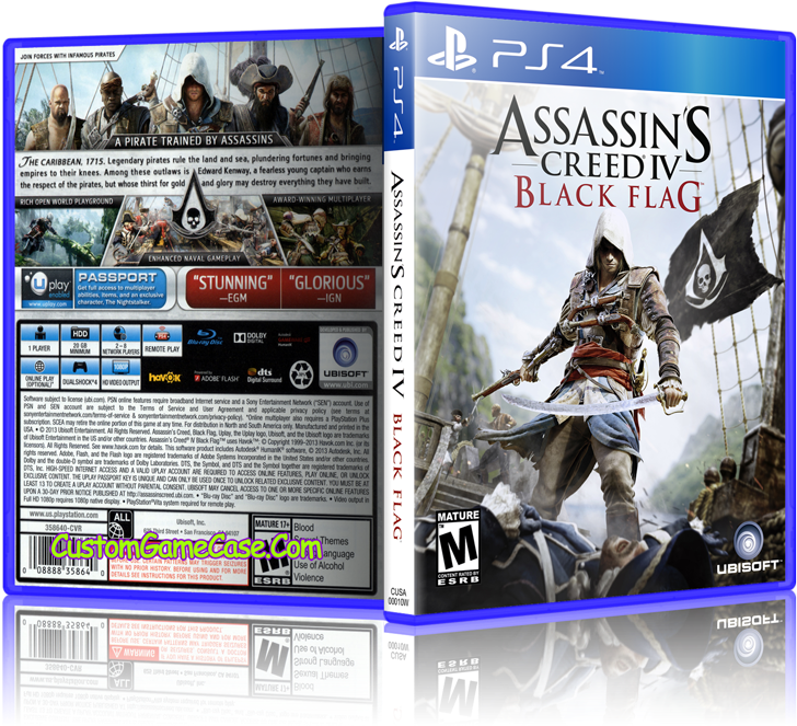 Assassins Creed Iv Black Flag - Assassin's Creed Black Flag Xbox One Clipart (800x685), Png Download