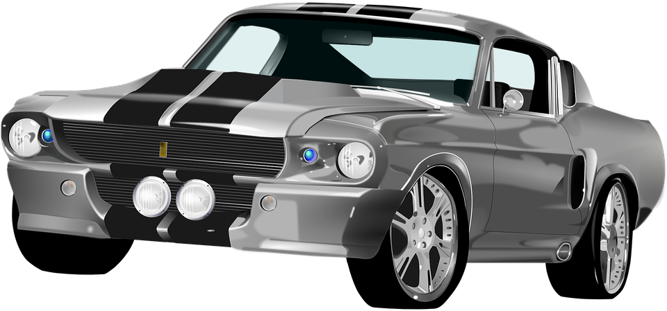 Ford Clipart Transparent - 67 Shelby Gt500 Silver - Png Download (960x480), Png Download