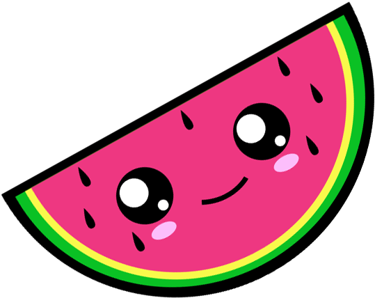 7 - Kawaii Watermelon Clipart (600x800), Png Download