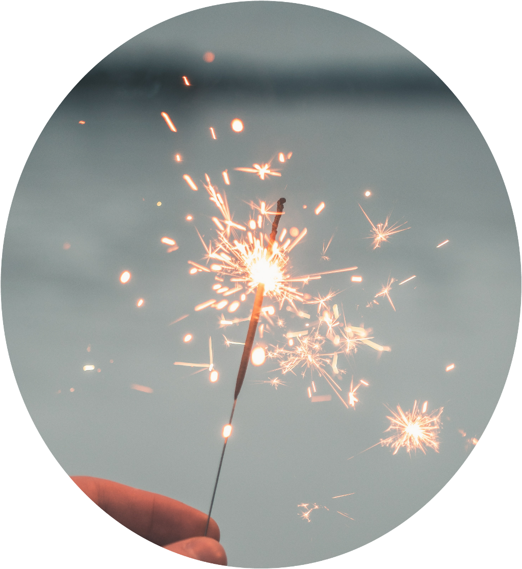 Aesthetic Sparkler Sparkles Sparkley Pink Blue Beige - 再见 2018 你 好 2019 Clipart (1024x1116), Png Download