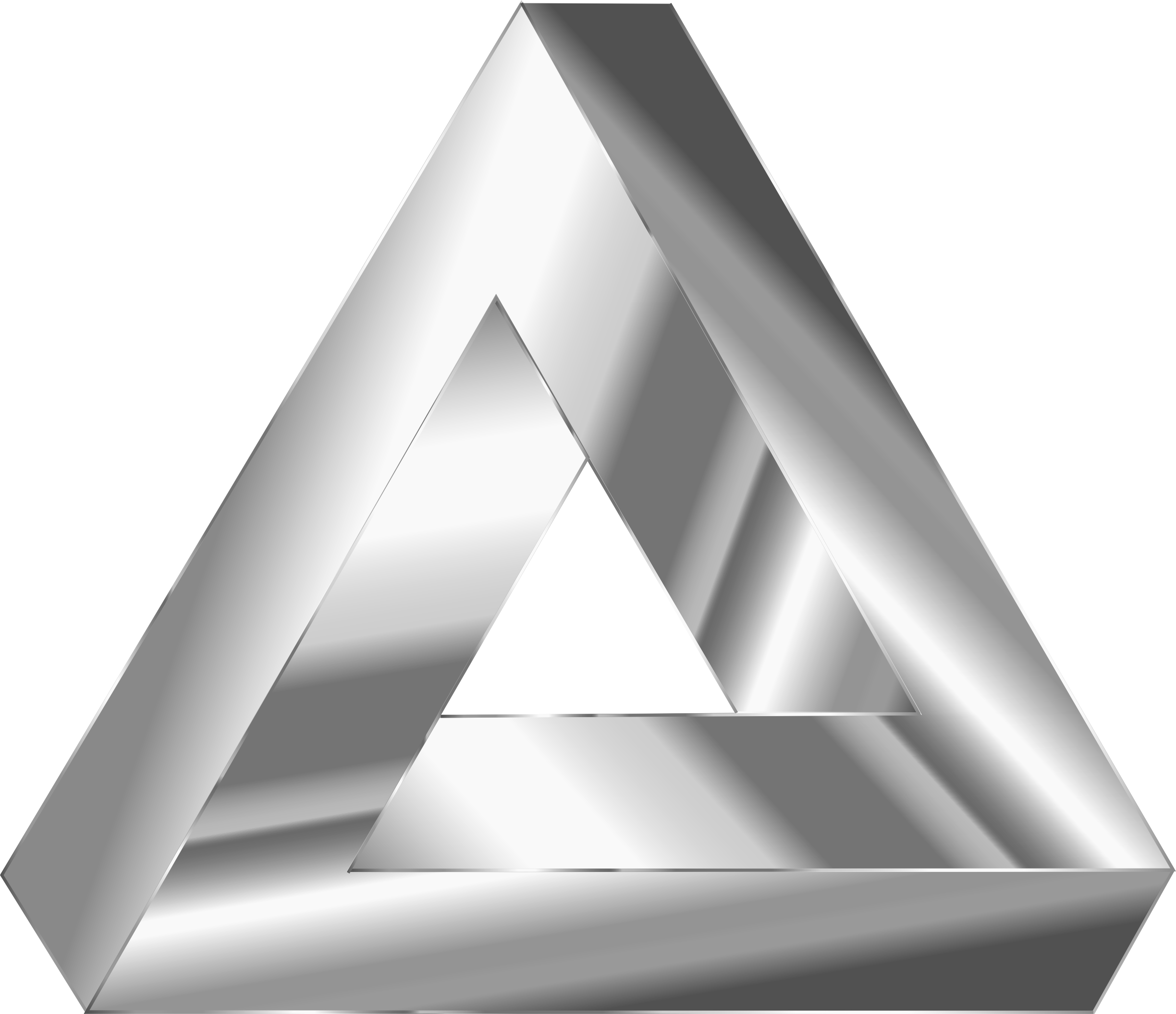 Big Image - Silver Penrose Triangle Clipart (2400x2070), Png Download