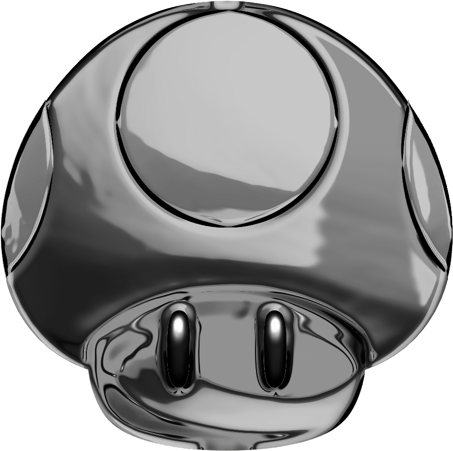 Custom Mario Mushroom Png , Png Download - Metal Mario Power Up Clipart (897x892), Png Download