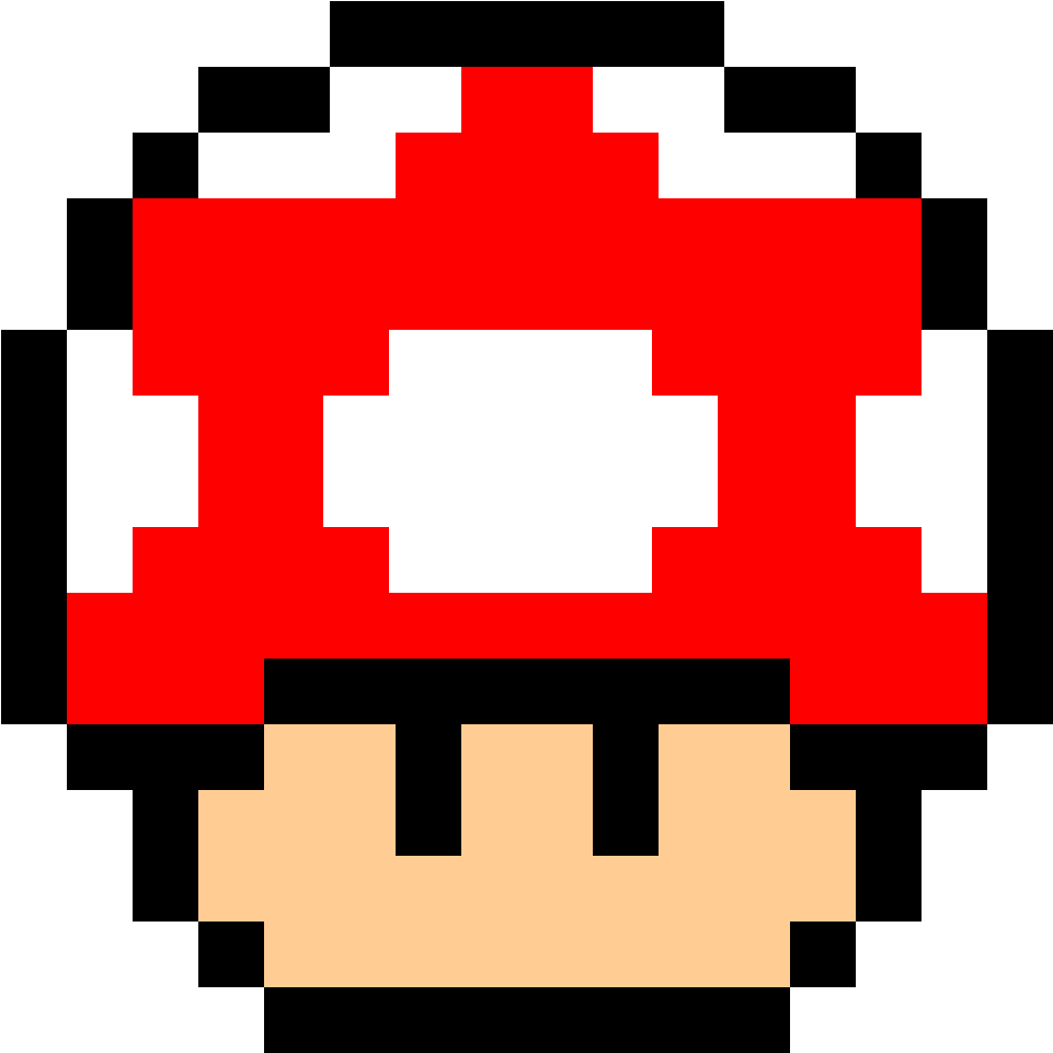 Mario Mushroom Pixel Clipart (1200x1200), Png Download
