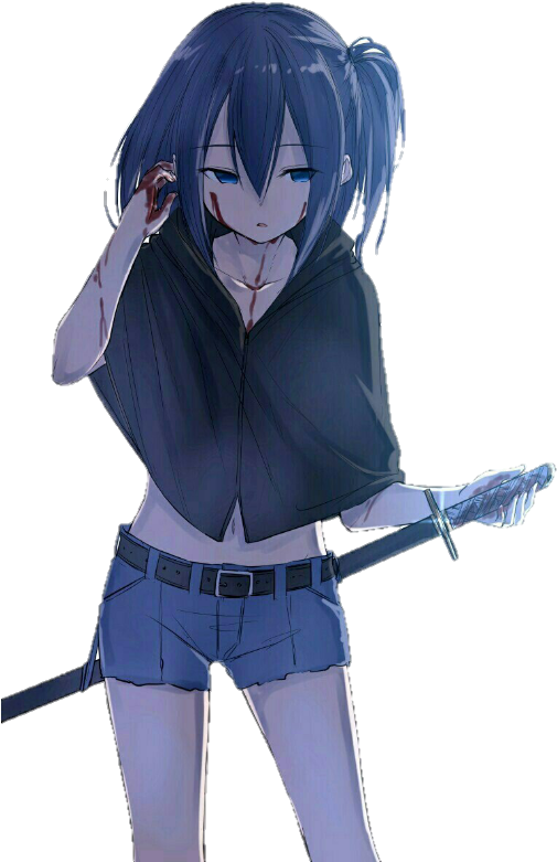 #anime #anime Тян #anime Тян #anime Kawaii #png #png - Dark Anime Girl Render Clipart (510x790), Png Download