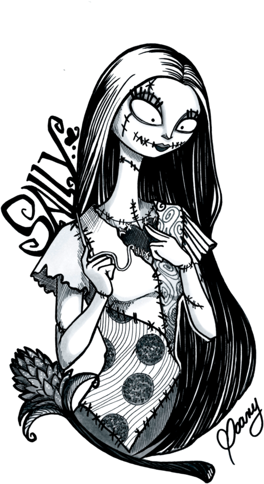 Nightmare Before Christmas Line Art - Nightmare Before Christmas Sketch Clipart (723x1106), Png Download