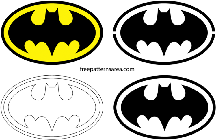 Batman Logo Symbol And Silhouette Stencil Vector - Transparent Batman Logo Png Clipart (768x501), Png Download