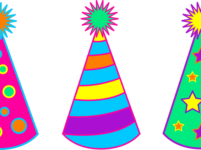 Witch Hat Clipart Mlg - Cartoon Birthday Party Hat - Png Download (640x480), Png Download