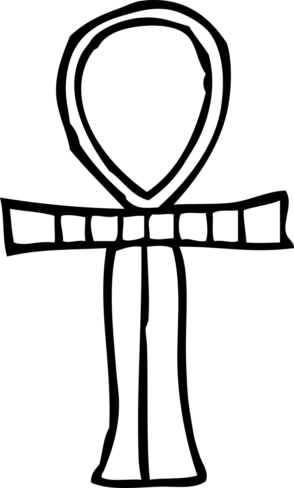 Ankh - Symbol For A Pharaoh Clipart (958x1586), Png Download