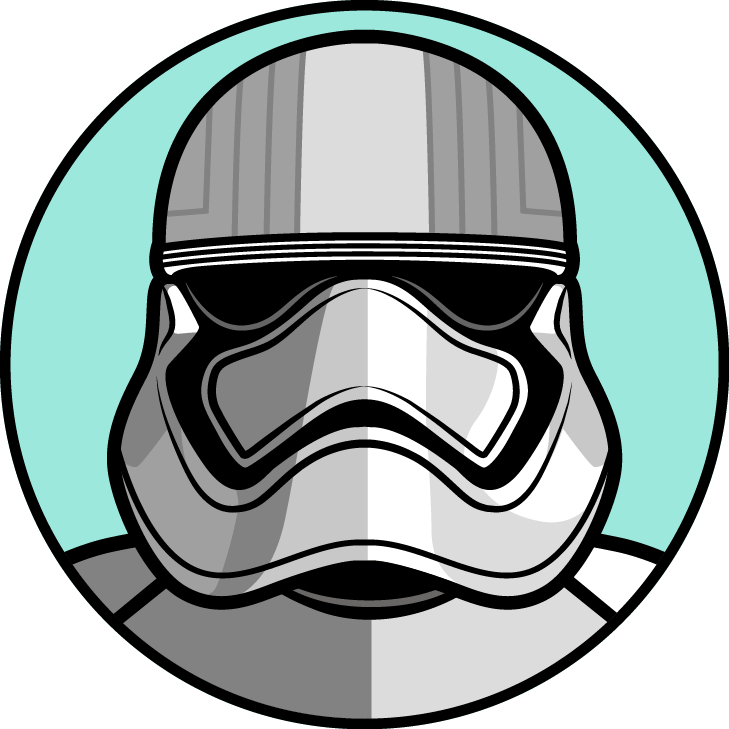 Around Like A Lightsaber - Captain Phasma Face Drawing Clipart (729x729), Png Download
