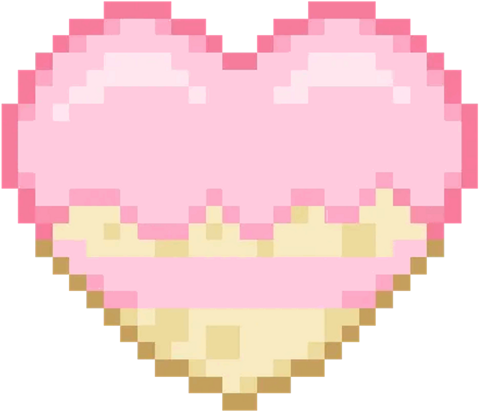 Heart Pixel Sweets Candy Cookie Pink Cute Kawaii Pastel - Bunny Gif Pixel Art Clipart (960x823), Png Download