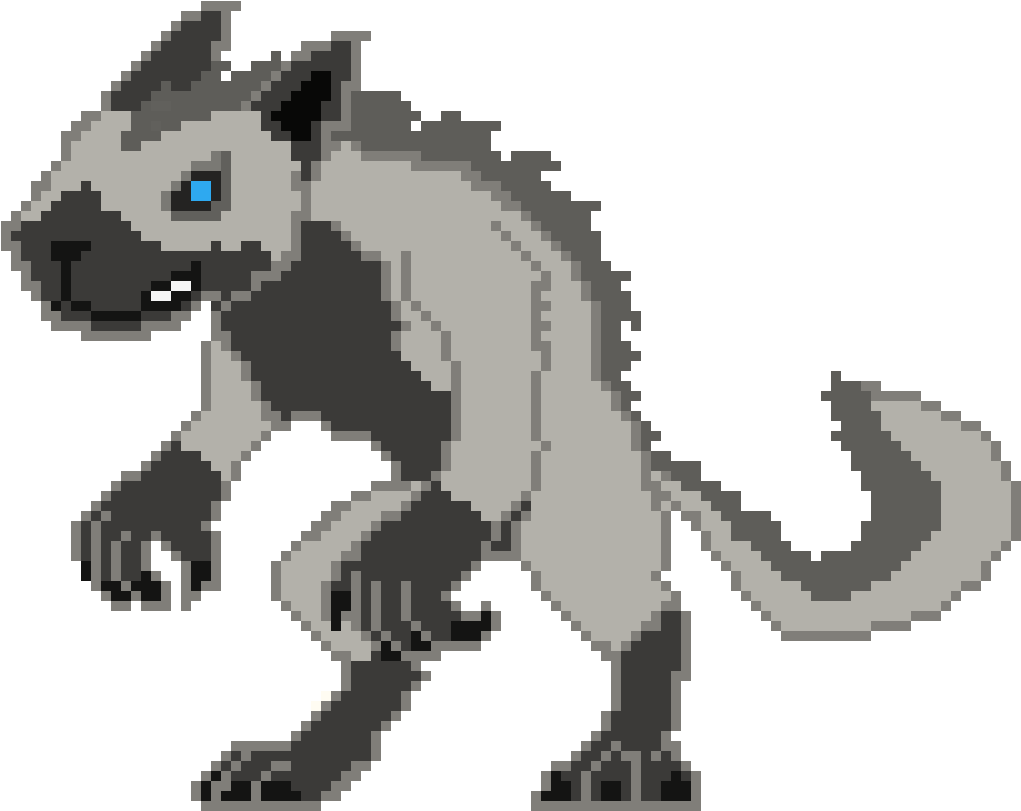 Mahigun The Werewolf - Pixel Werewolf Clipart (1021x811), Png Download
