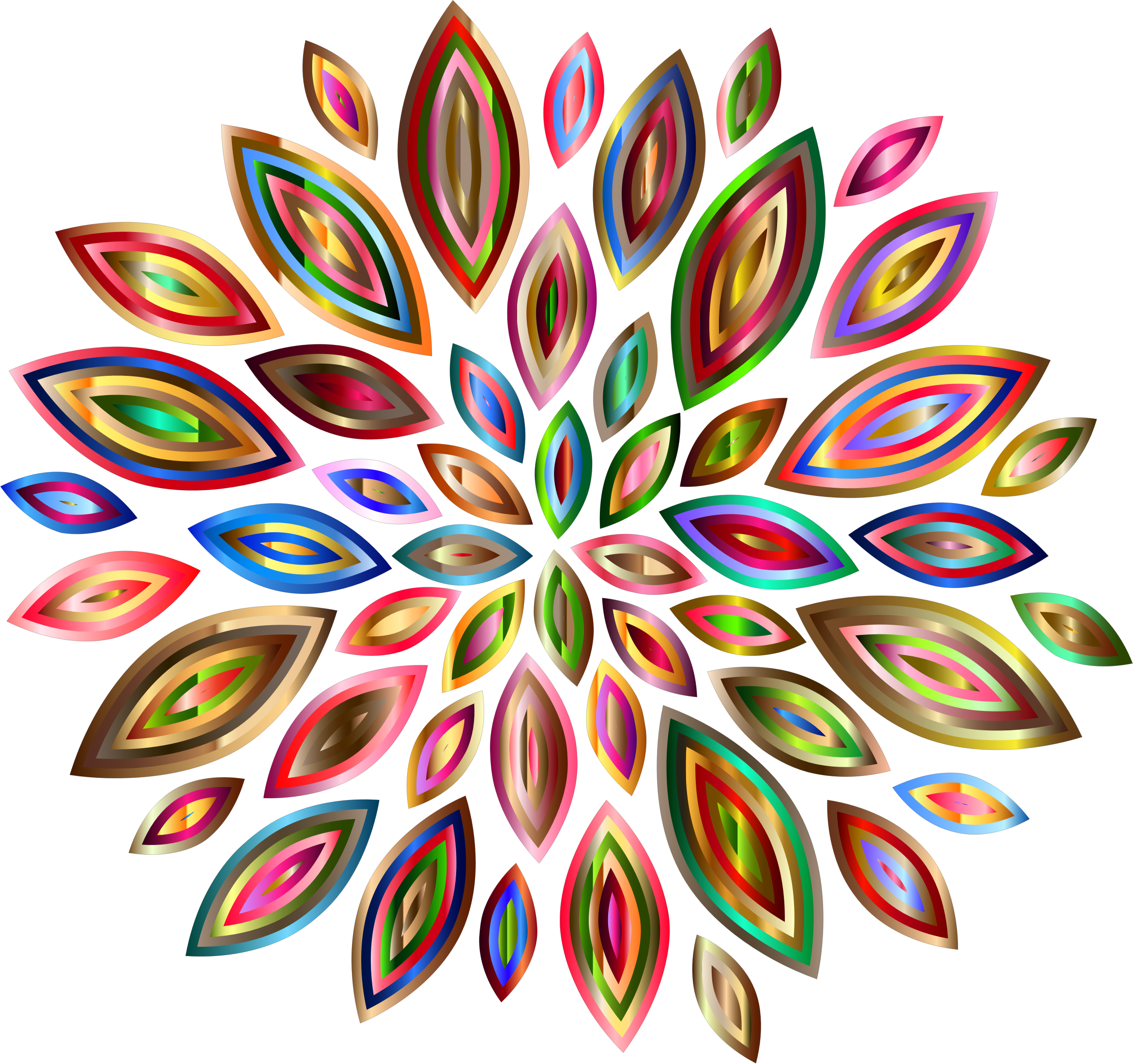 This Free Icons Png Design Of Chromatic Flower Petals Clipart (2340x2197), Png Download