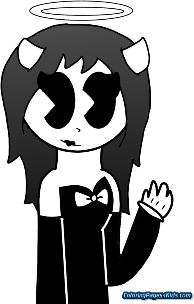 Bendy And The Ink Machine Coloring Pages - Cartoon Clipart (752x1063), Png Download