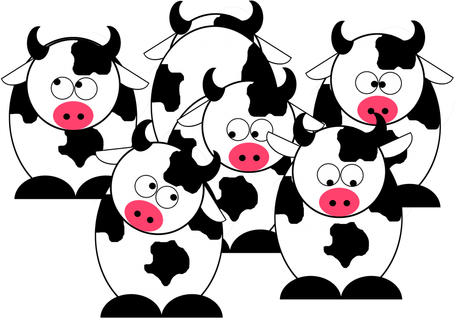 Cow Herd - Herd Of Cows Clipart - Png Download (1024x791), Png Download