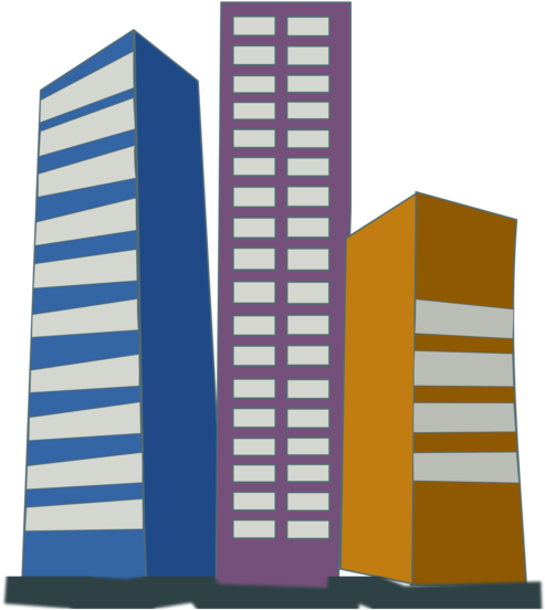 High-rise Building Logo Skyscraper Construction - Real Estate Vectors Png Clipart (750x750), Png Download