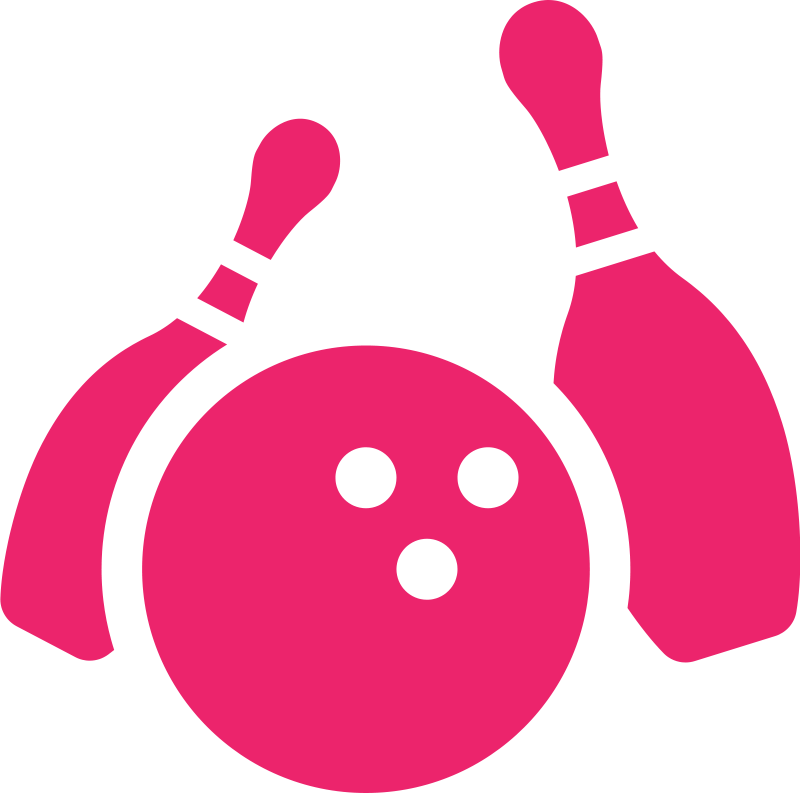 Parkway Lanes - Bowling Png Pink Clipart (800x793), Png Download