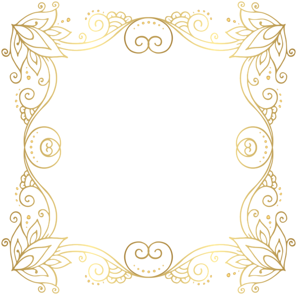 Graphic Royalty Free Download Gold Frame Png Clip Art - Clip Art Transparent Png (600x596), Png Download