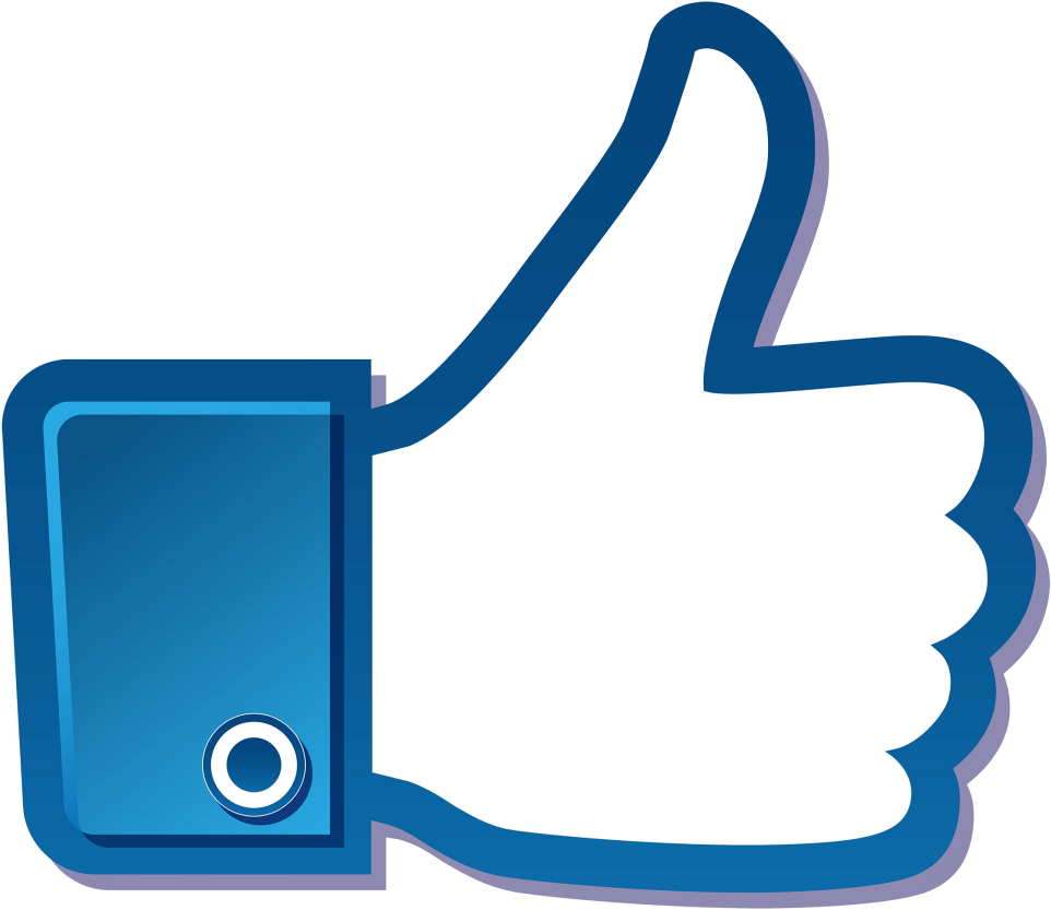 Facebook's Classic Thumbs Up - Like Clipart (1024x1024), Png Download