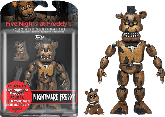Five Nights At Freddy's - Fnaf Nightmare Freddy Figure Clipart (600x600), Png Download
