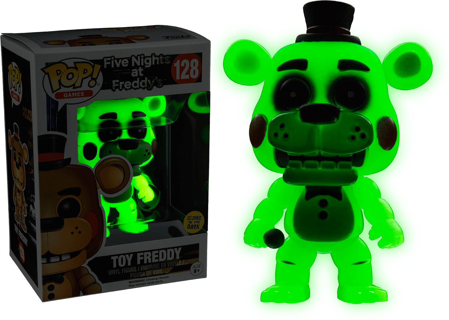 Glow In The Dark Toy Freddy Pop Vinyl Figure Five Nights - Five Nights At Freddy's Pop Heads Clipart (1500x1080), Png Download