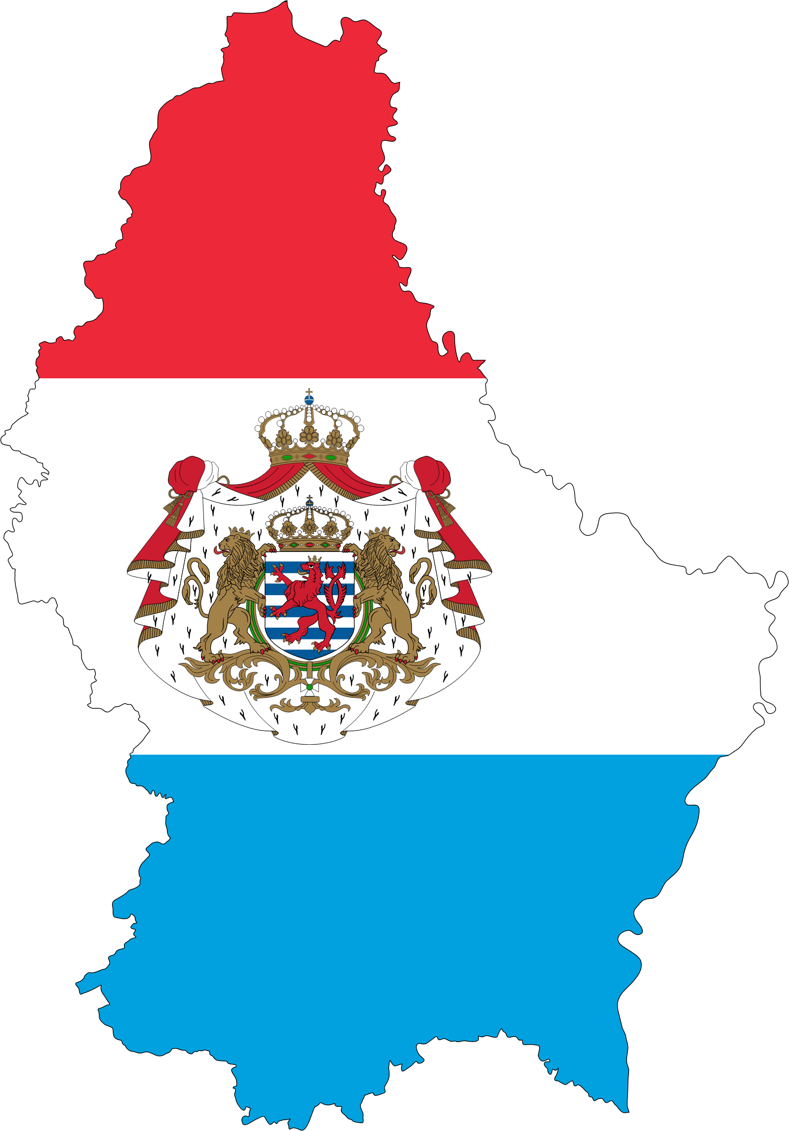 Big Image - Map Of Luxembourg With Capital City Clipart (1598x2290), Png Download