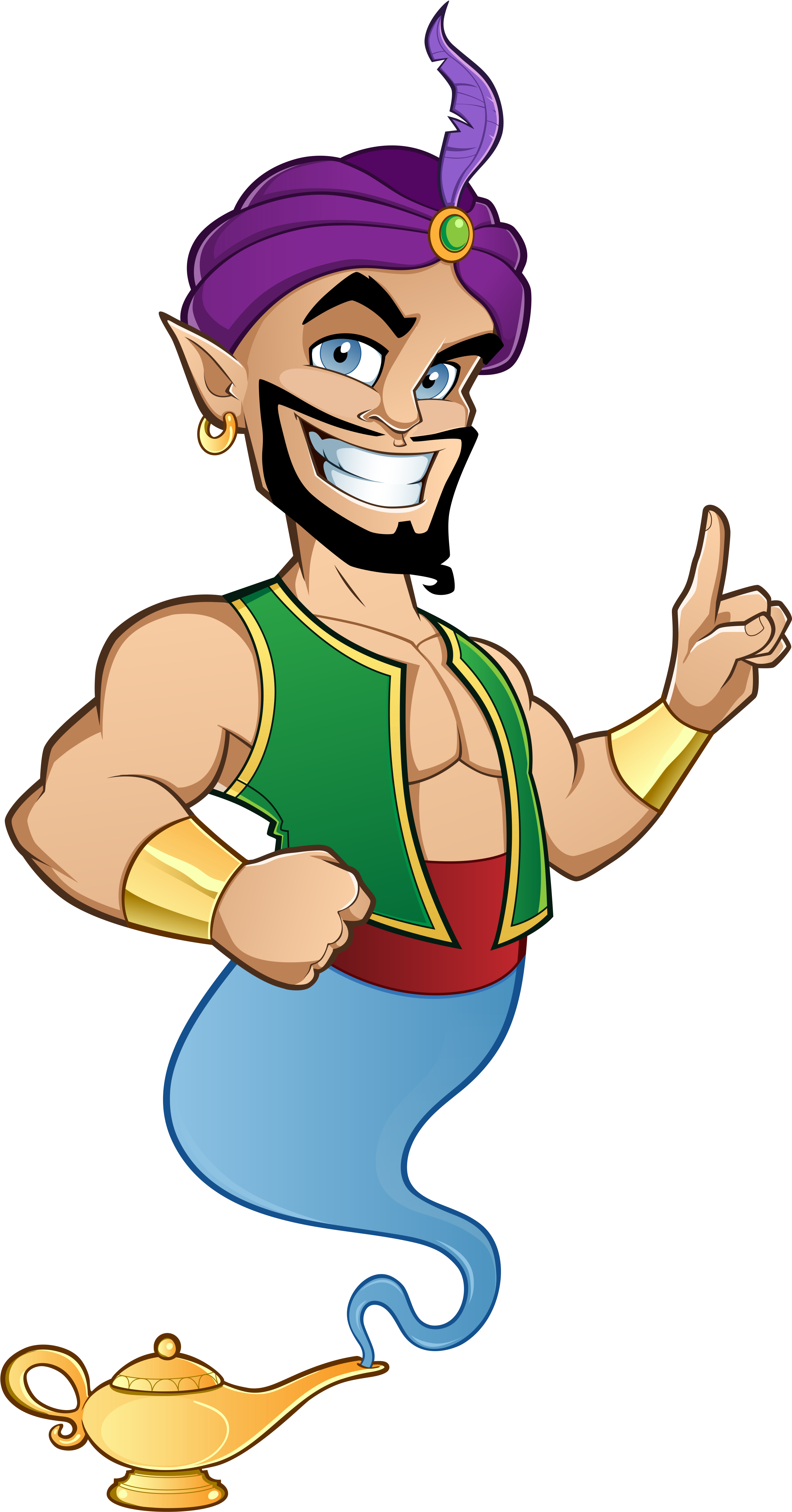 Genie Png Clipart Image - Genie Clipart Transparent Png (2783x5119), Png Download