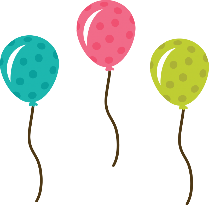 Balloon Png - Cute Birthday Balloons Clipart Transparent Png (800x783), Png Download