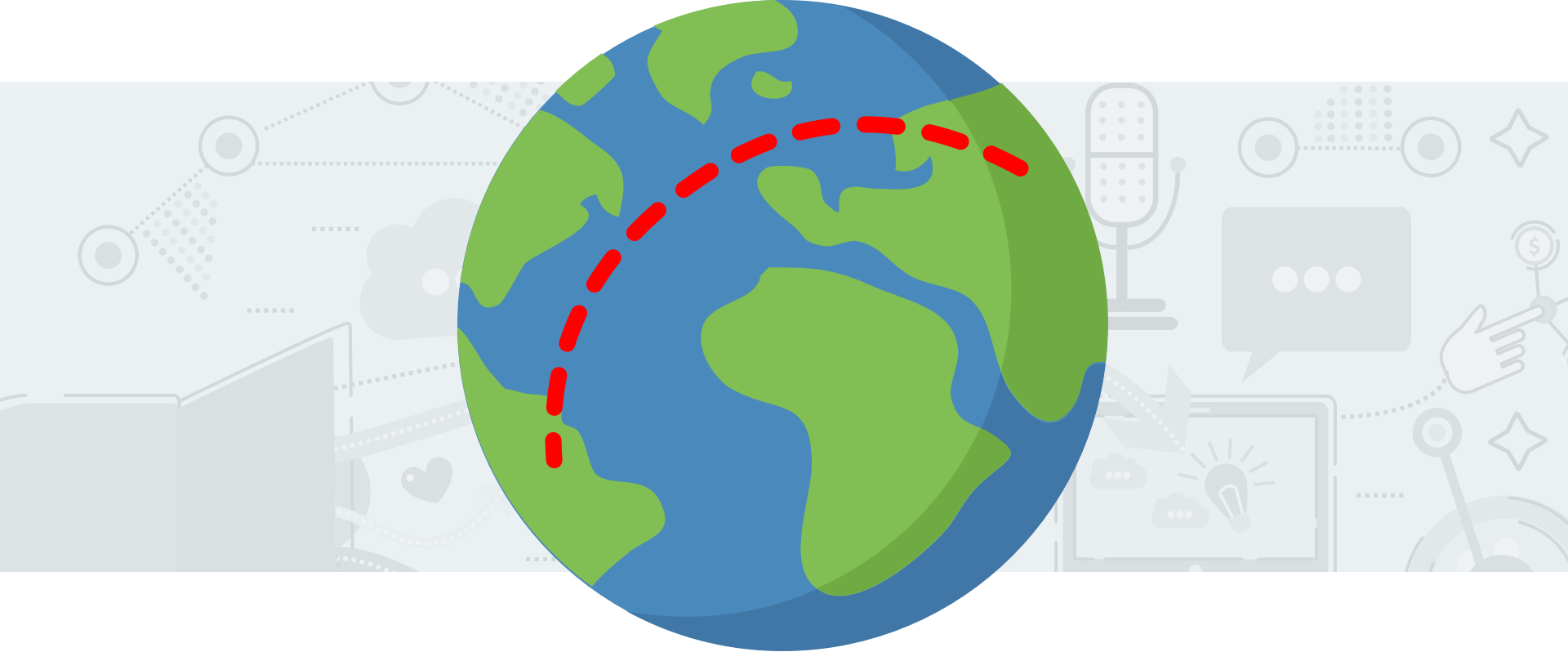 Long-distance Podcast Recording - Earth Clipart (1920x798), Png Download