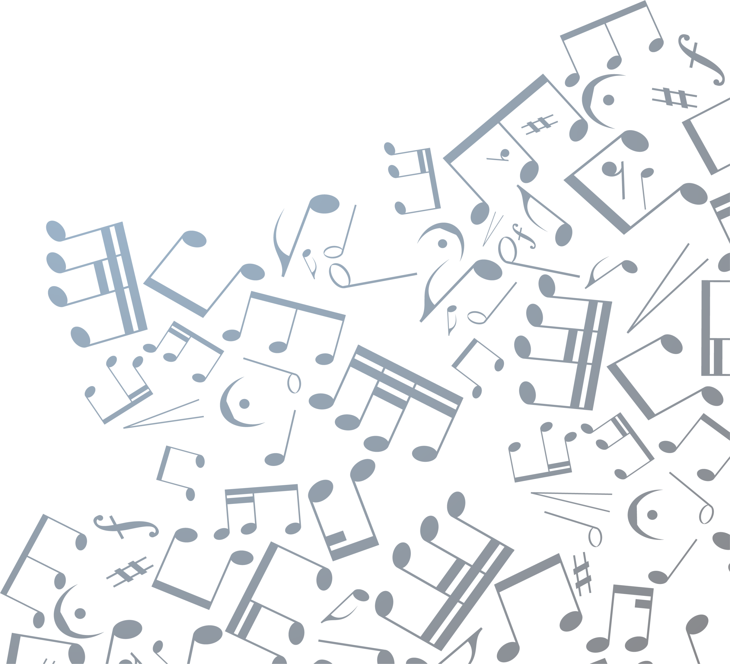 Musical Blue Brief Notes Transprent Png - Musical Note Clipart (2500x2273), Png Download