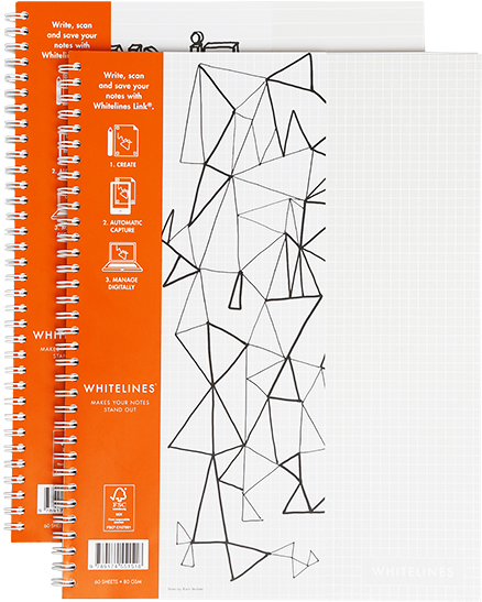 Whitelines Notebook A4 Squared, Lined Or Dot Grid Paper - Link Wire Micro A4 Squared 5 X 5 60 Sheets 80gr Clipart (591x827), Png Download