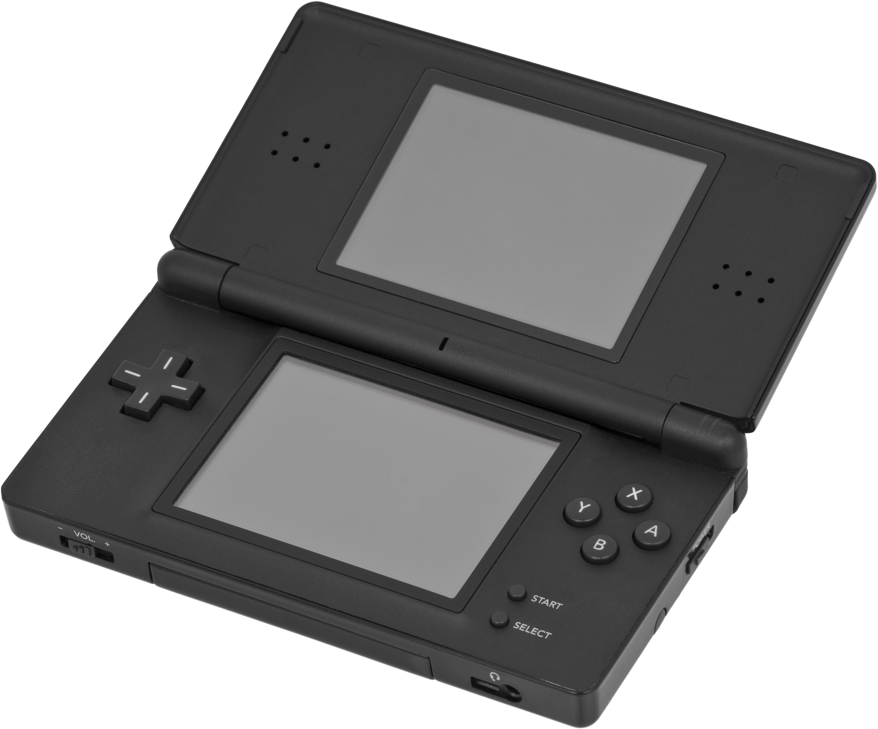 Nintendo Ds Lite Black Open - Nintendo Ds Clipart (3200x2700), Png Download