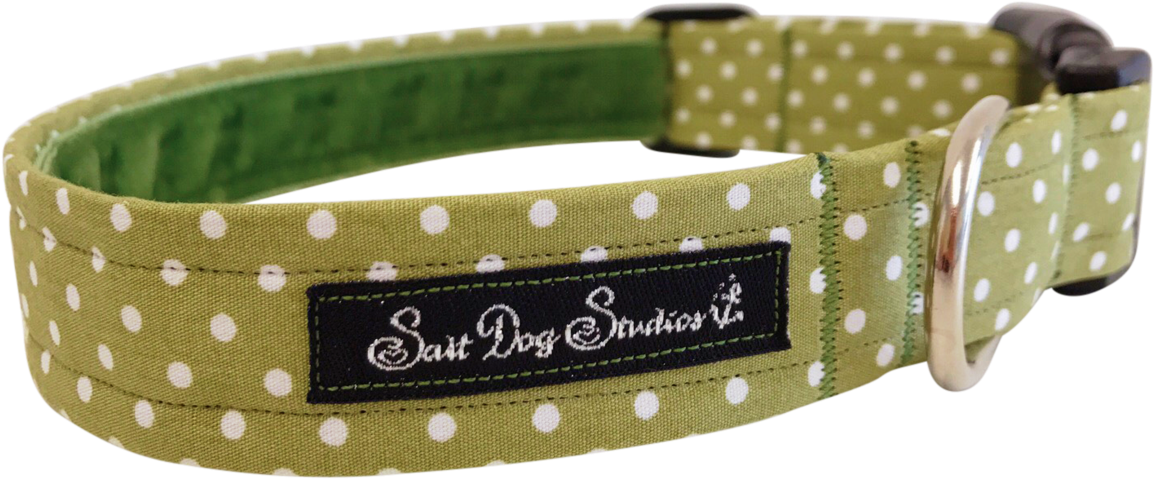 Green Polka Dot Dolly Dog Collar - Belt Clipart (1280x960), Png Download