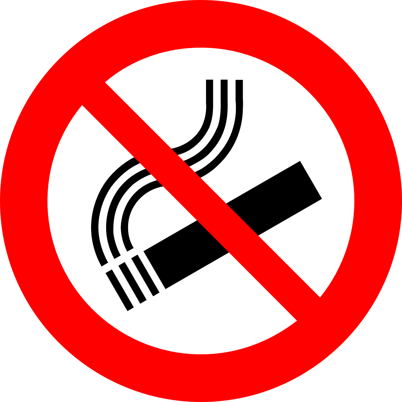 Smoking Smoking Ban Non Smoking - ื No Smoking Sign Clipart (1280x1280), Png Download