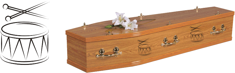 Drum Coffin Decal - Coffin Clipart (800x579), Png Download
