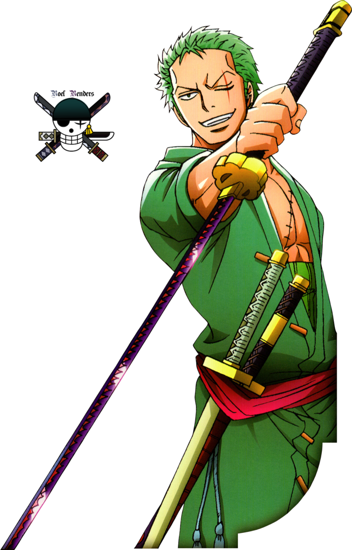 Zoro One Piece Render Clipart (715x1117), Png Download