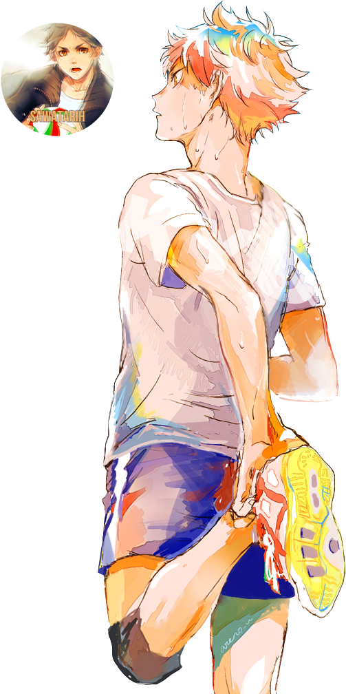 Hinata Shouyou Manga Art Clipart (691x1013), Png Download