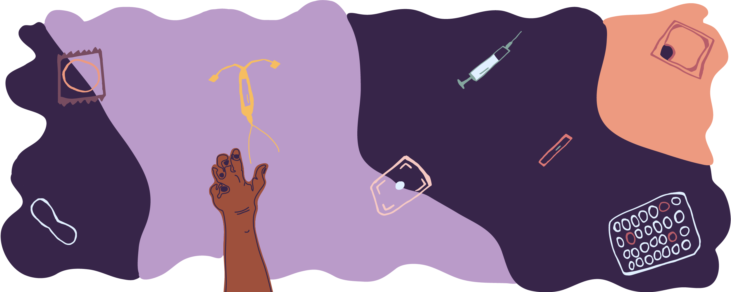 Drawing Hippopotamus Purple Cartoon - Illustration Clipart (2500x1000), Png Download