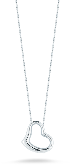 Roberto Coin Small Slanted Heart Pendant - Locket Clipart (800x800), Png Download